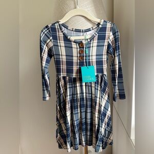 NWT Posh Peanut Joseph Plaid Twirl Dress